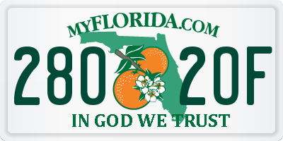 FL license plate 2802OF