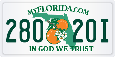 FL license plate 2802OI