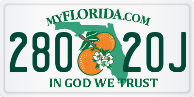 FL license plate 2802OJ