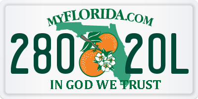 FL license plate 2802OL