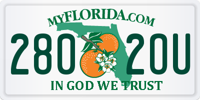 FL license plate 2802OU