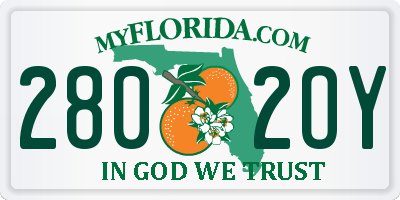 FL license plate 2802OY
