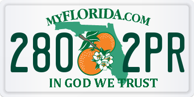 FL license plate 2802PR