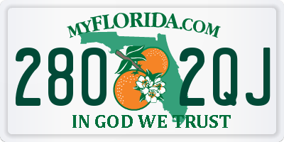 FL license plate 2802QJ