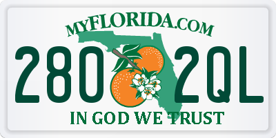 FL license plate 2802QL