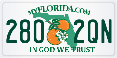 FL license plate 2802QN