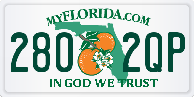 FL license plate 2802QP