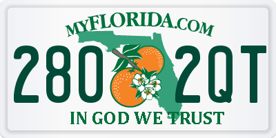 FL license plate 2802QT