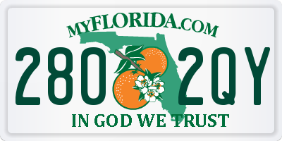 FL license plate 2802QY