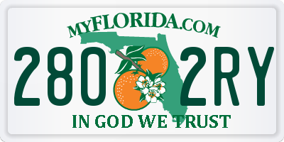 FL license plate 2802RY