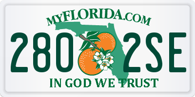 FL license plate 2802SE