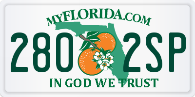 FL license plate 2802SP