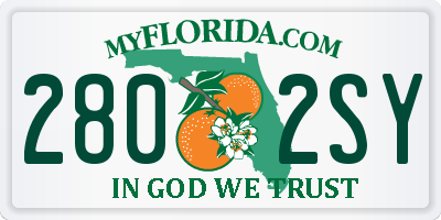 FL license plate 2802SY