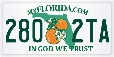 FL license plate 2802TA