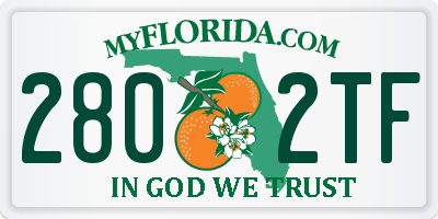 FL license plate 2802TF