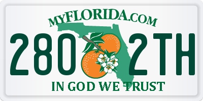 FL license plate 2802TH