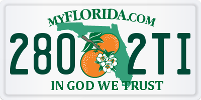 FL license plate 2802TI