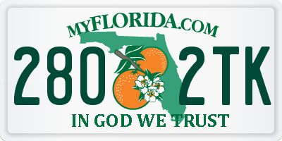 FL license plate 2802TK