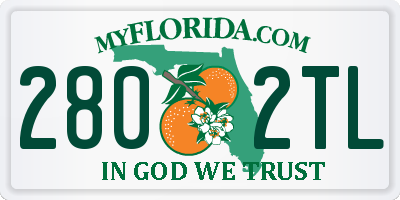 FL license plate 2802TL