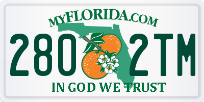 FL license plate 2802TM