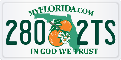 FL license plate 2802TS