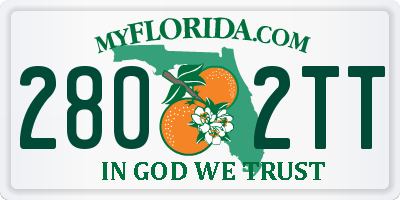 FL license plate 2802TT