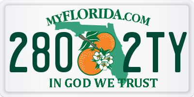 FL license plate 2802TY