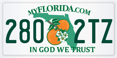 FL license plate 2802TZ
