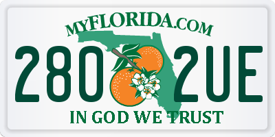 FL license plate 2802UE