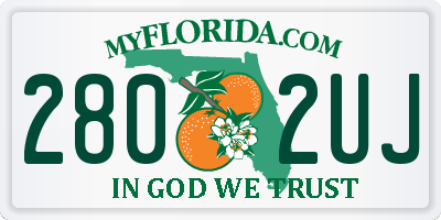 FL license plate 2802UJ