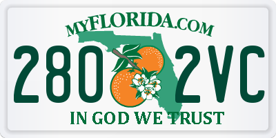 FL license plate 2802VC