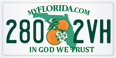 FL license plate 2802VH