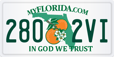 FL license plate 2802VI