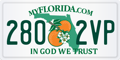 FL license plate 2802VP