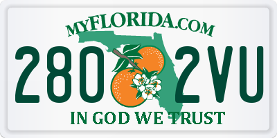FL license plate 2802VU