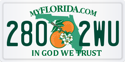 FL license plate 2802WU