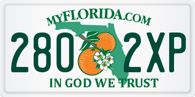 FL license plate 2802XP
