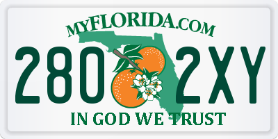 FL license plate 2802XY