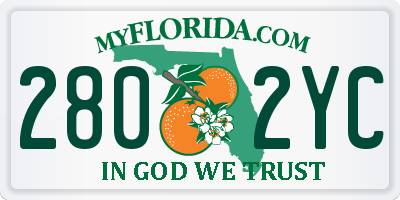 FL license plate 2802YC