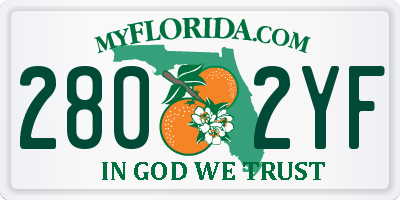 FL license plate 2802YF