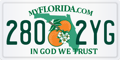 FL license plate 2802YG