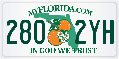 FL license plate 2802YH