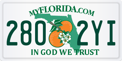 FL license plate 2802YI