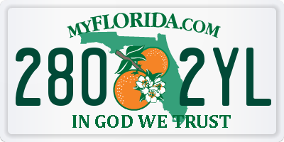 FL license plate 2802YL