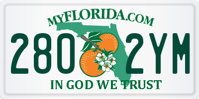FL license plate 2802YM