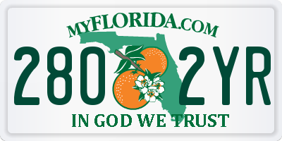 FL license plate 2802YR