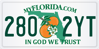 FL license plate 2802YT