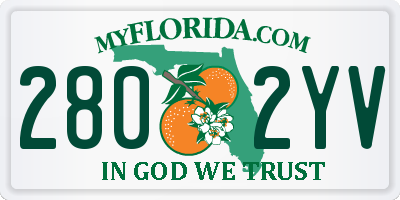 FL license plate 2802YV
