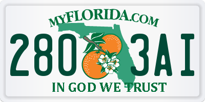 FL license plate 2803AI