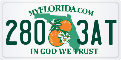 FL license plate 2803AT